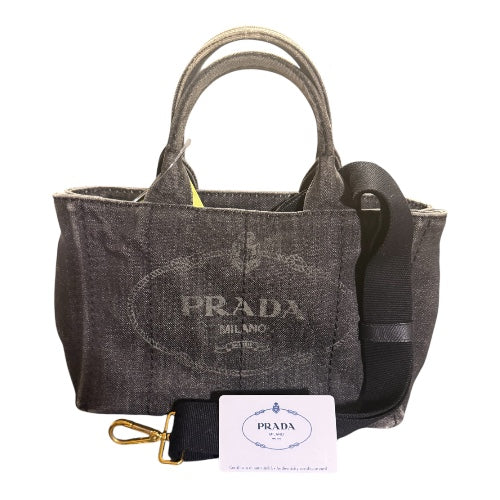 Prada Canapa Denim Tote