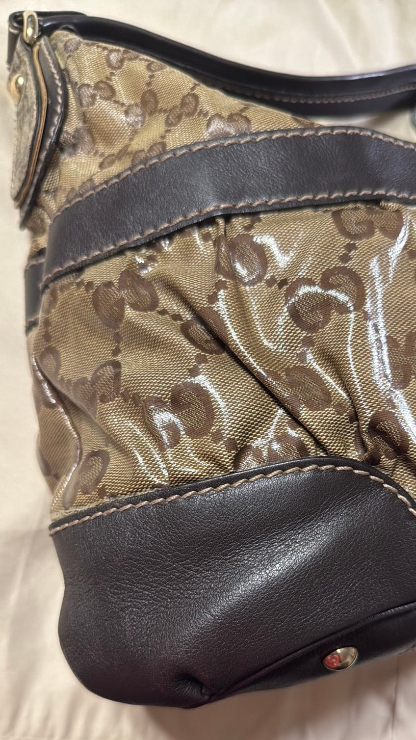 Gucci GG Coated Canvas Hobo Bag