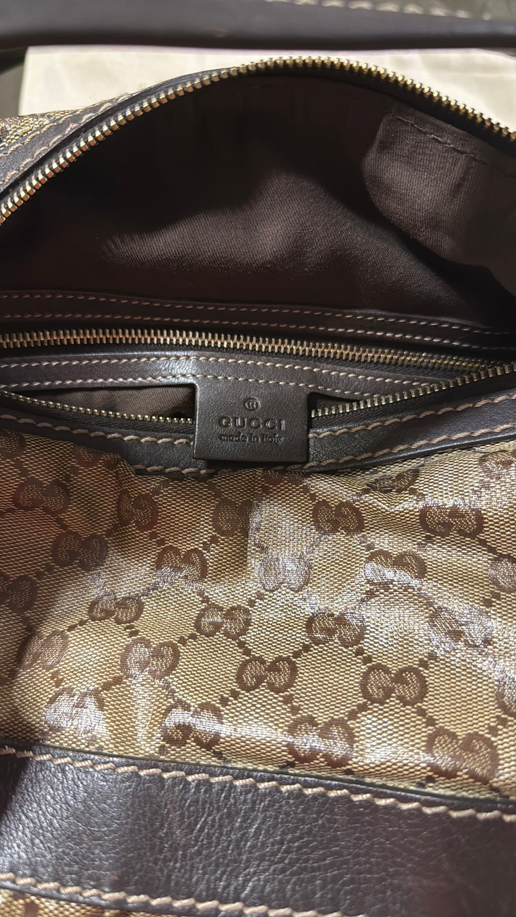 Gucci GG Coated Canvas Hobo Bag