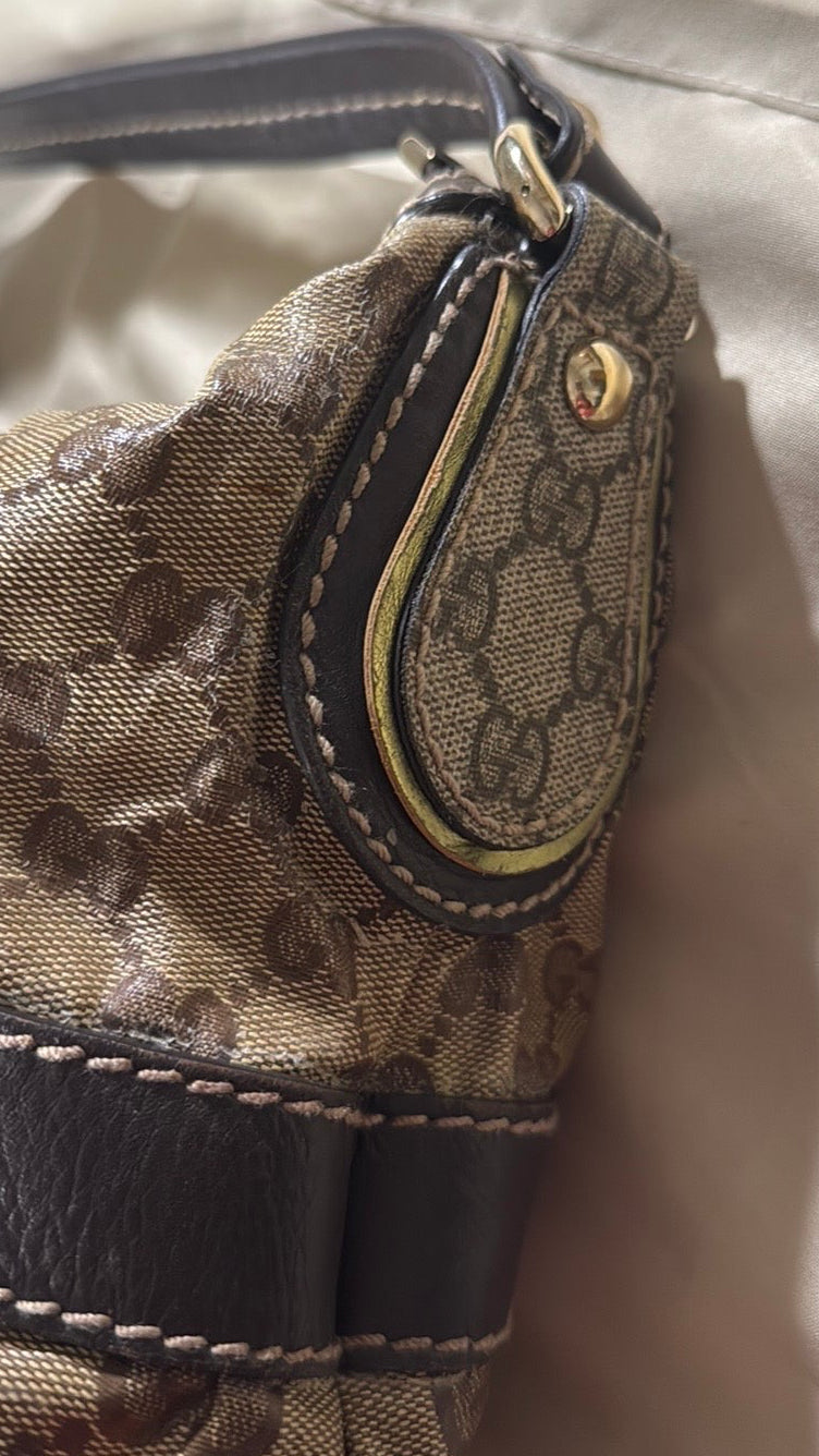 Gucci GG Coated Canvas Hobo Bag