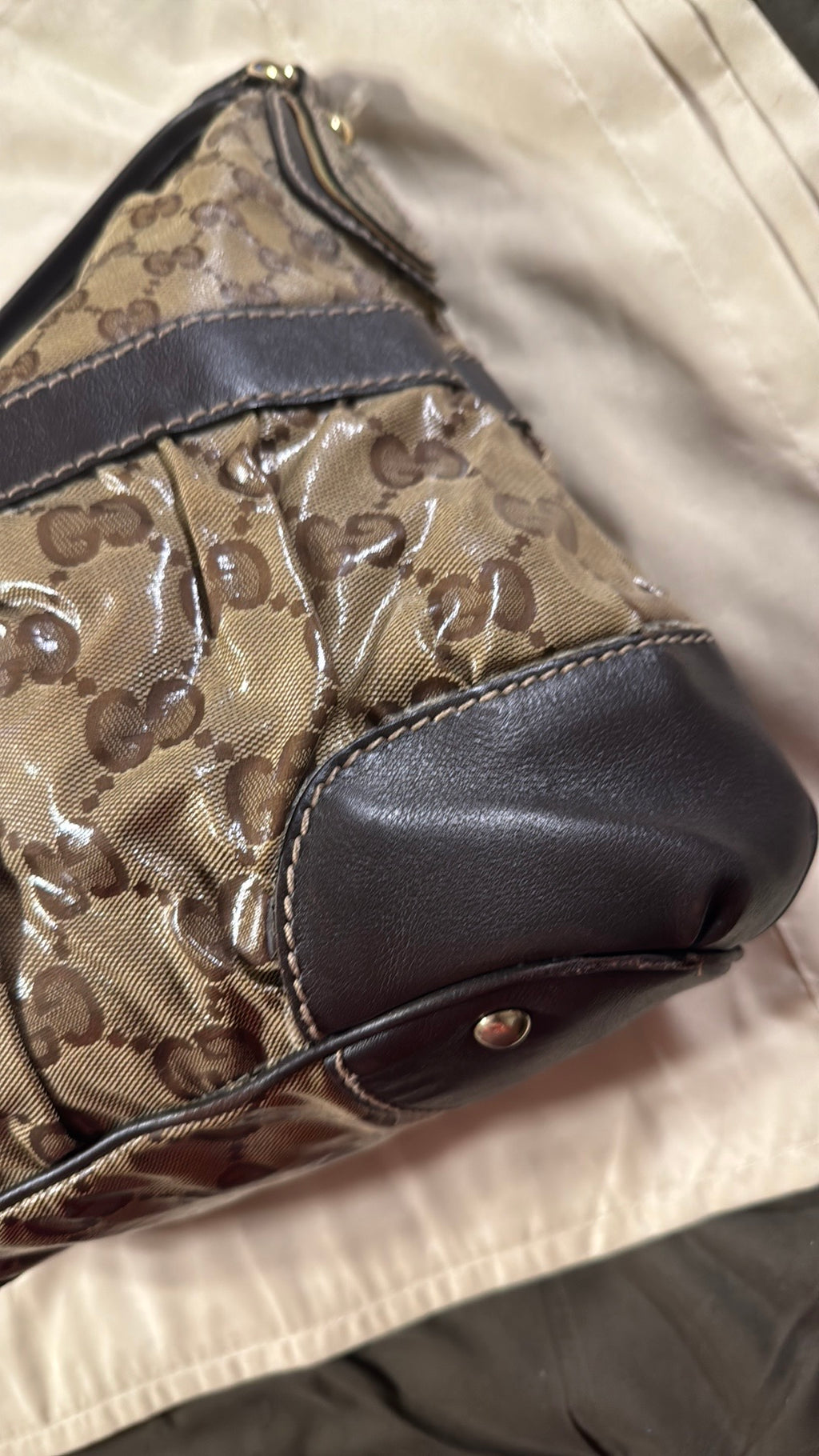 Gucci GG Coated Canvas Hobo Bag