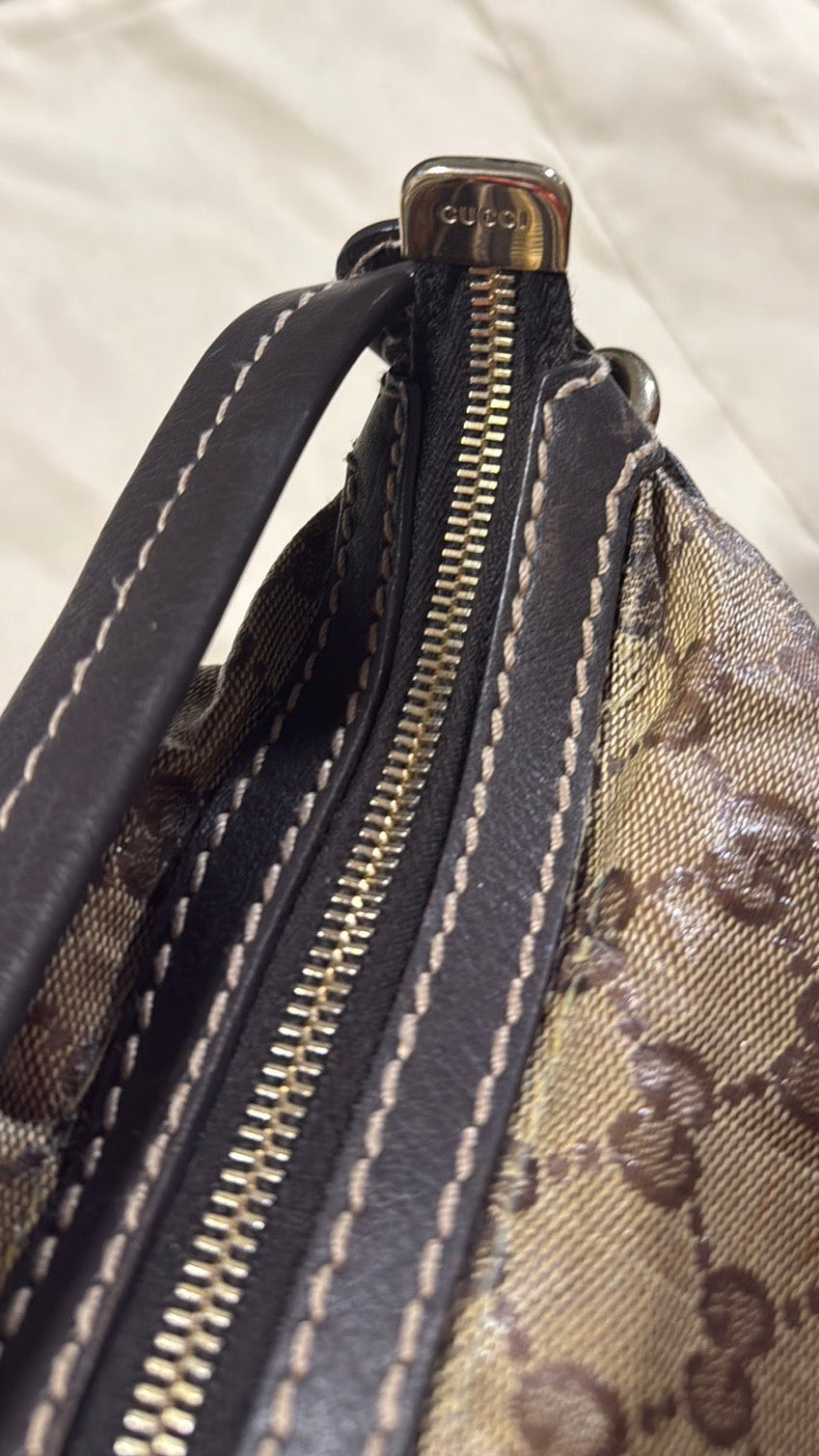 Gucci GG Coated Canvas Hobo Bag