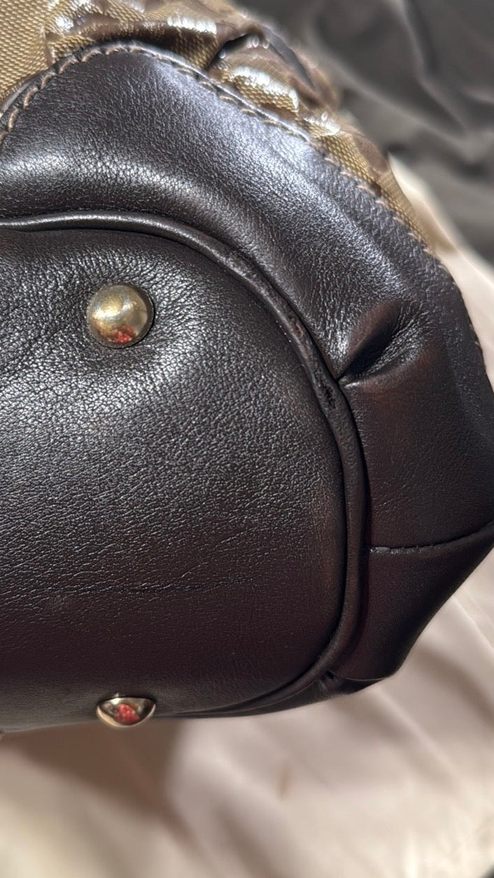 Gucci GG Coated Canvas Hobo Bag