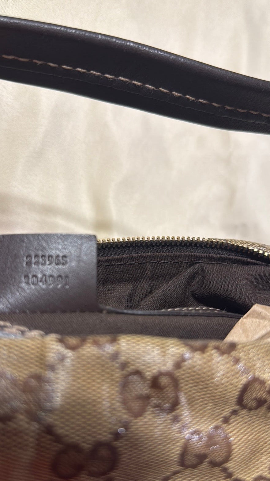 Gucci GG Coated Canvas Hobo Bag