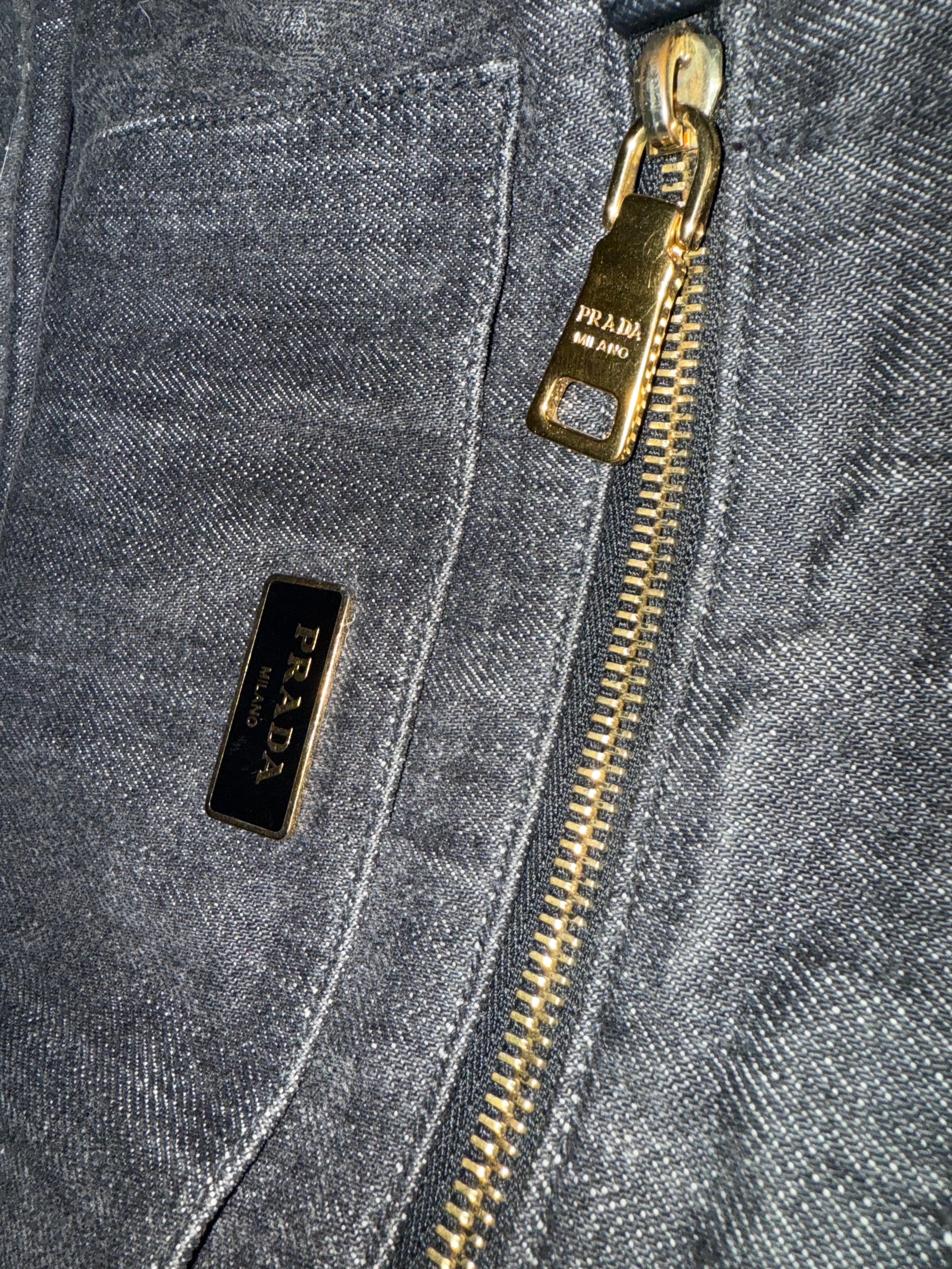 Prada Canapa Denim Tote