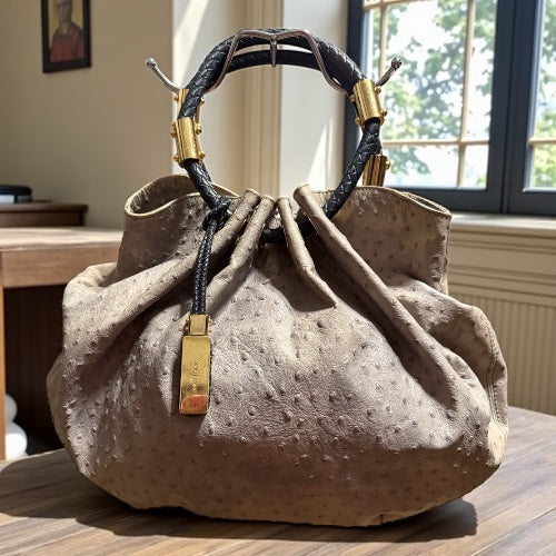Michael Kors Collection Ostrich Hobo