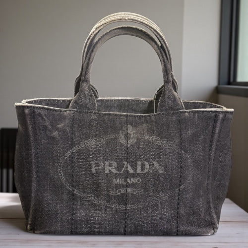 Prada Canapa Denim Tote